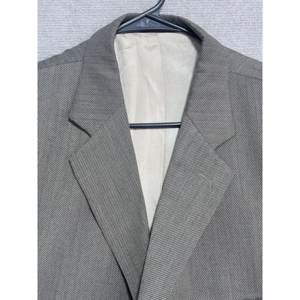 J Ferrar Blazer Mens 44R‎ Gray Wool Blend Custom Fit Single Breasted Sport Coat
